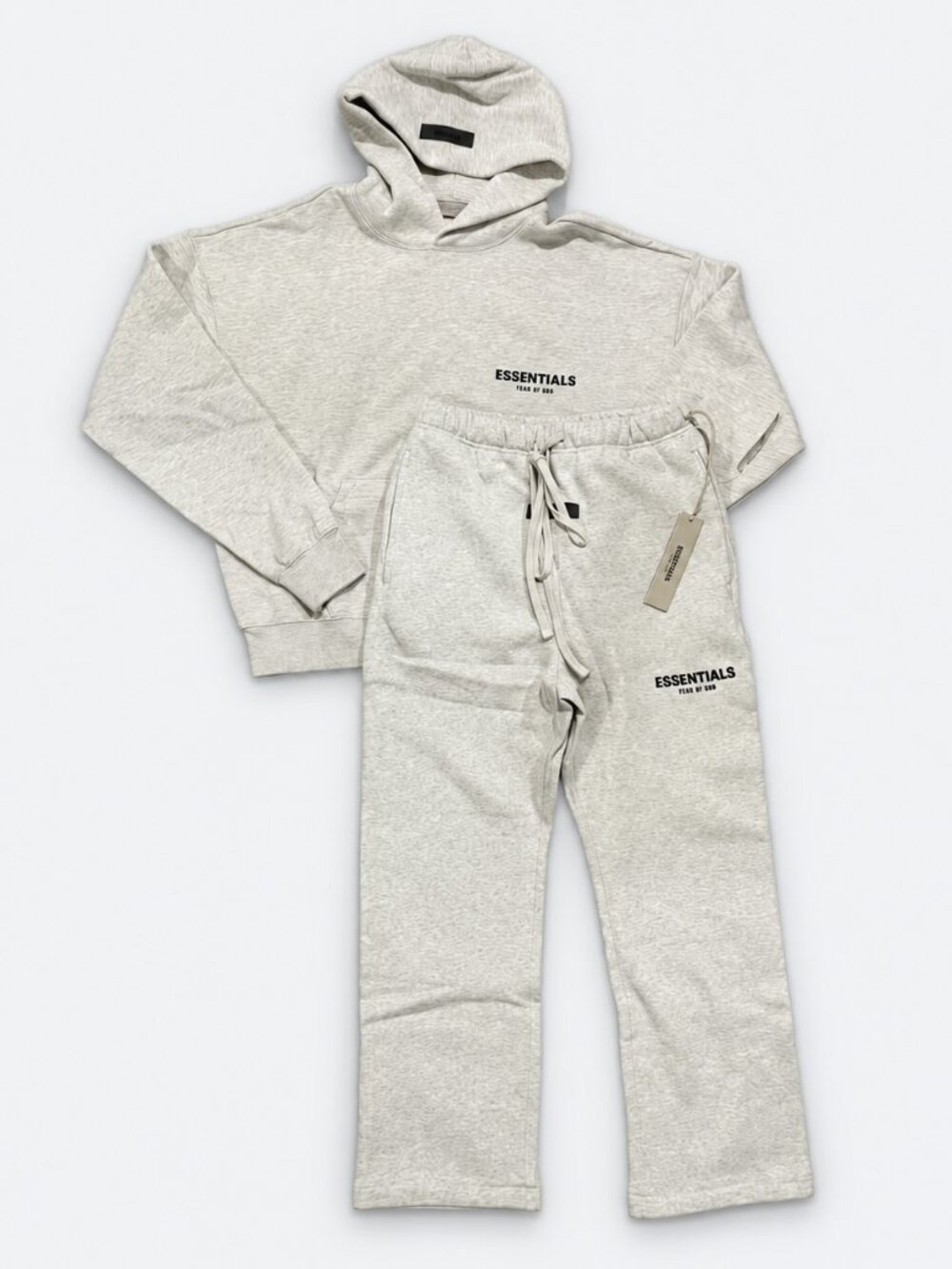 Fear of God Essentials Light Gray Hoodie & Sweatpants Set